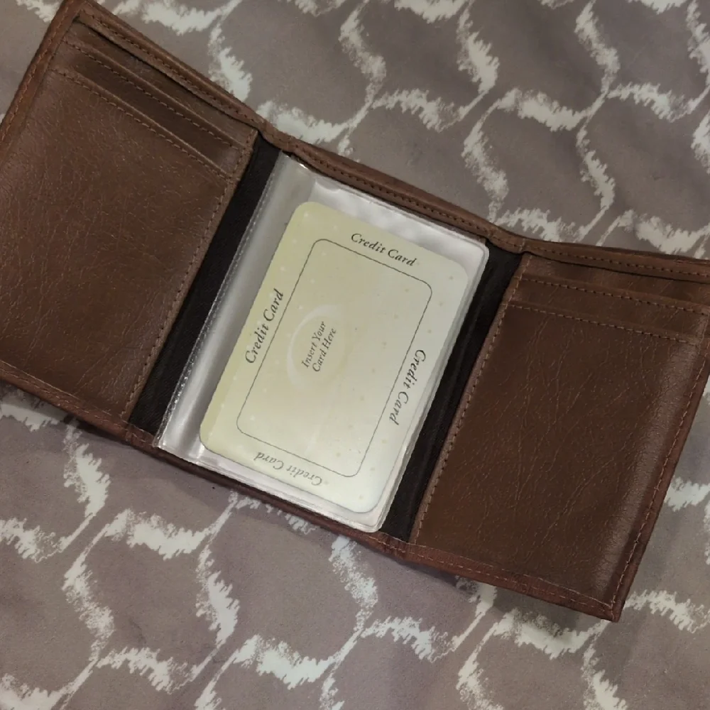 Steelers Embossed Brown Trifold Wallet